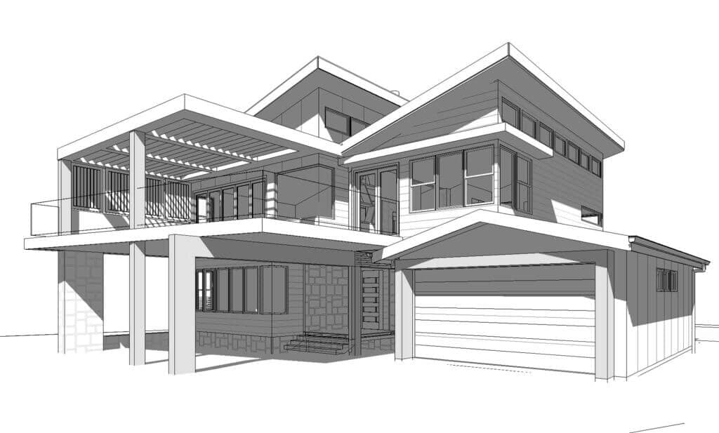 Building design drafting and architectural drawing