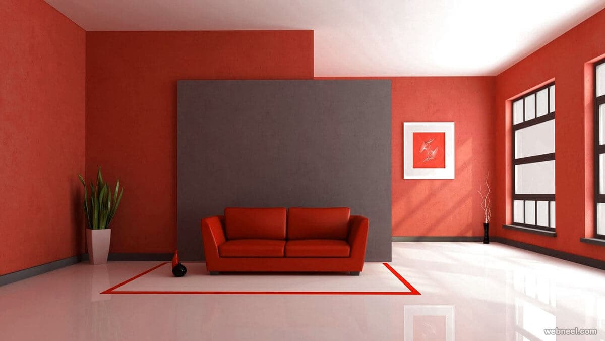 Interior wall painting work